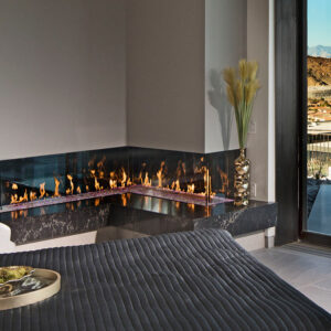 DaVinci Collection - L-Configuration Linear Gas Fireplace - DaVinci Gas Fireplace & Outdoor Fire