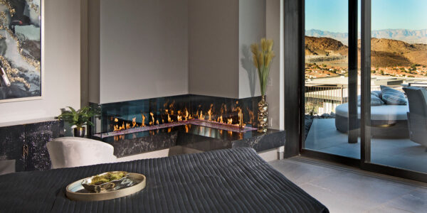 DaVinci Collection - L-Configuration Linear Gas Fireplace - DaVinci Gas Fireplace & Outdoor Fire