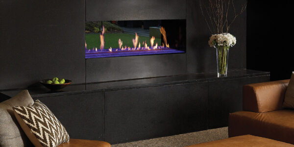 DaVinci Collection - See-Thru Linear Gas Fireplace - DaVinci Gas Fireplace & Outdoor Fire