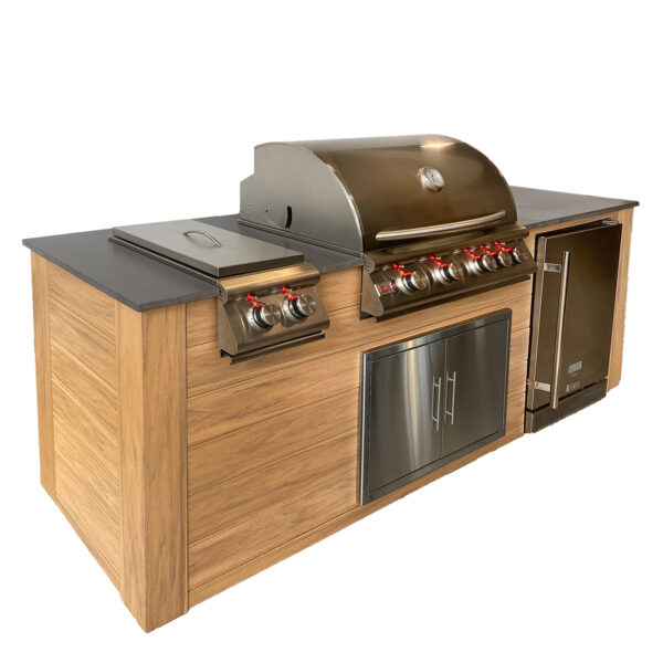 Pro-Fit - 8-Foot Outdoor Kitchen Harvest Cedar / Grigio Piombo - Pro-Fit