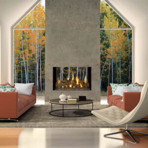 Timber Fire Collection - See-Thru Gas Fireplace - DaVinci Gas Fireplace & Outdoor Fire