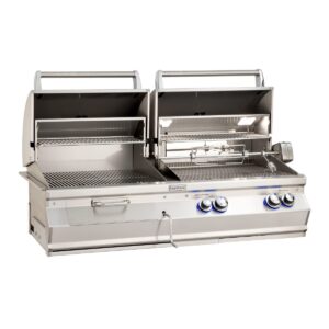 Fire Magic - Aurora A830i Gas/Charcoal Combo Built-In Grill - Fire Magic