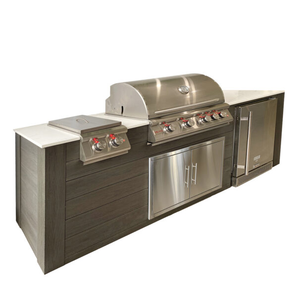 Pro-Fit - 8-Foot Outdoor Kitchen Charcoal / Bianco Giulia - Pro-Fit