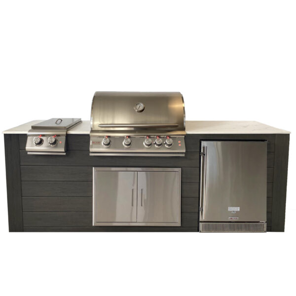 Pro-Fit - 8-Foot Outdoor Kitchen Charcoal / Bianco Giulia - Pro-Fit