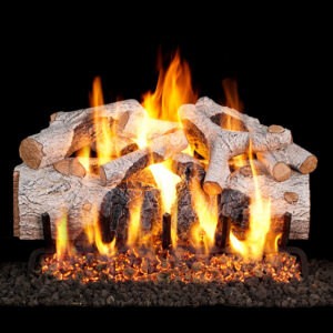 Peterson - Charred Mountain Birch - Real Fyre Gas Log Set & Burner