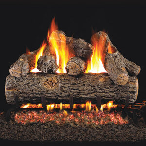 Peterson - Golden Oak Designer Plus - Real Fyre Gas Log Set & Burner