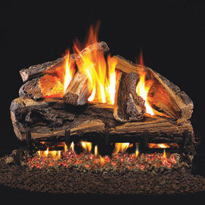 Peterson - Rugged Split Oak - Real Fyre Gas Log Set & Burner