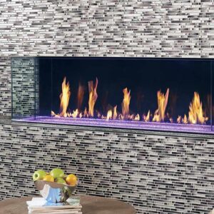 DaVinci Collection - Bay Linear Gas Fireplace - DaVinci Gas Fireplace & Outdoor Fire