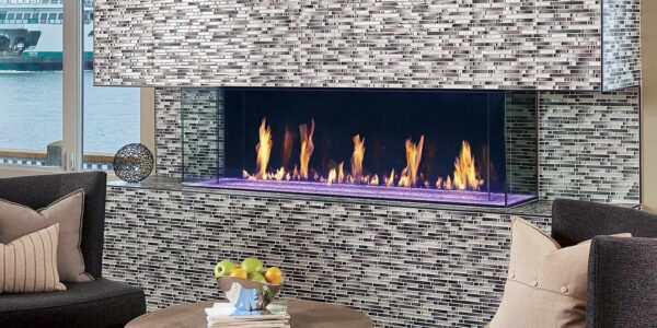 DaVinci Collection - Bay Linear Gas Fireplace - DaVinci Gas Fireplace & Outdoor Fire