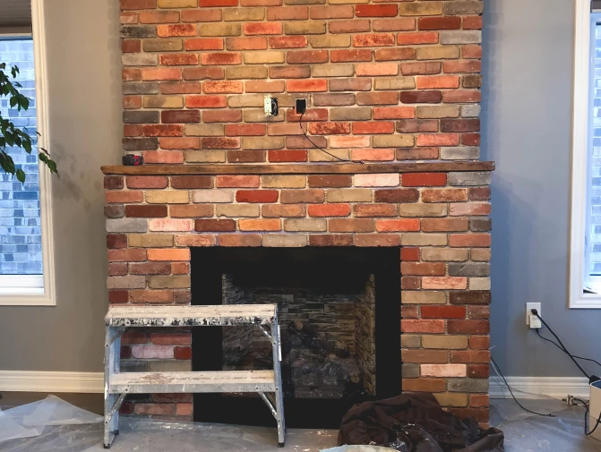 Fireplace Being Replaced in home