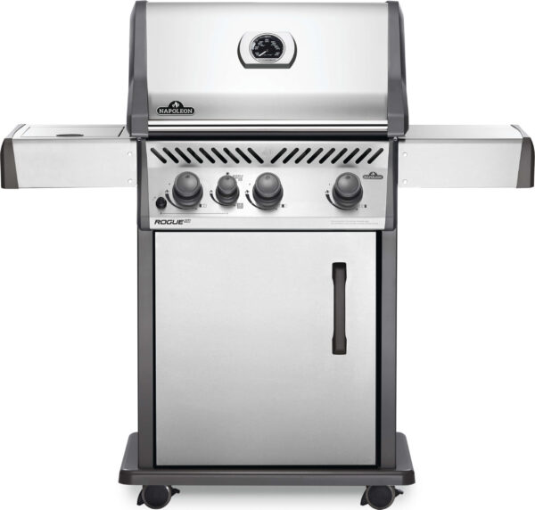 Napoleon - Rogue® XT 425 Natural Gas Grill with Infrared Side Burner, Stainless Steel