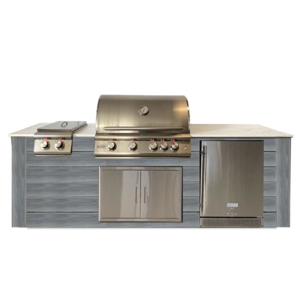 Pro-Fit - 8-Foot Outdoor Kitchen Anchor&Nbsp;Grey / Bianco Giulia - Pro-Fit